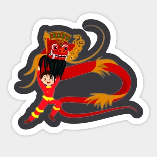 Lion dance Sticker